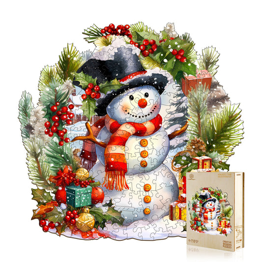 Snowman Frozen Wooden Jigsaw Puzzle