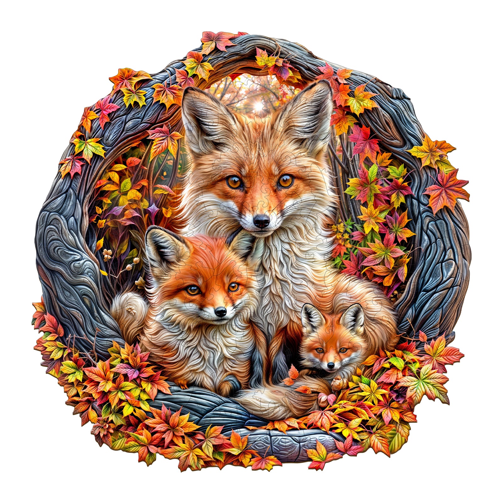 Foxes Wooden Jigsaw Puzzle