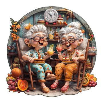 Grandma's Party Wooden Jigsaw Puzzle