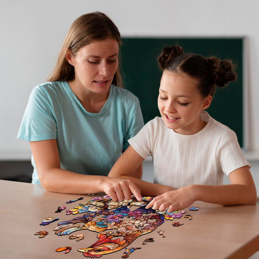 Hen and Chicks Wooden Jigsaw Puzzle