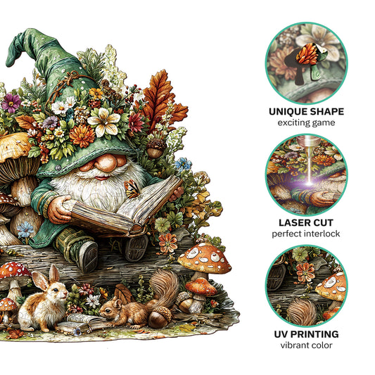 Gnome Wooden Jigsaw Puzzle