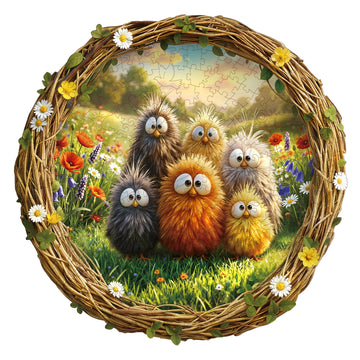 Six Little Chicks Wooden Jigsaw Puzzle