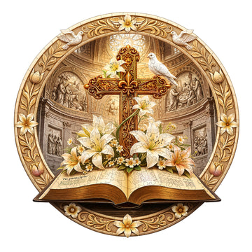 Bible and Cross Wooden Jigsaw Puzzle