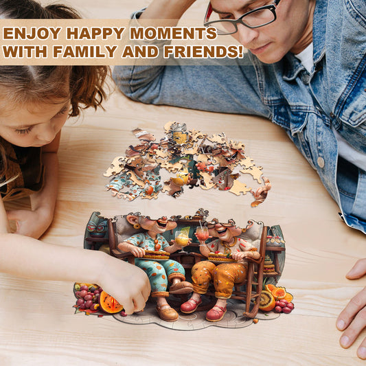 Grandma's Party Wooden Jigsaw Puzzle